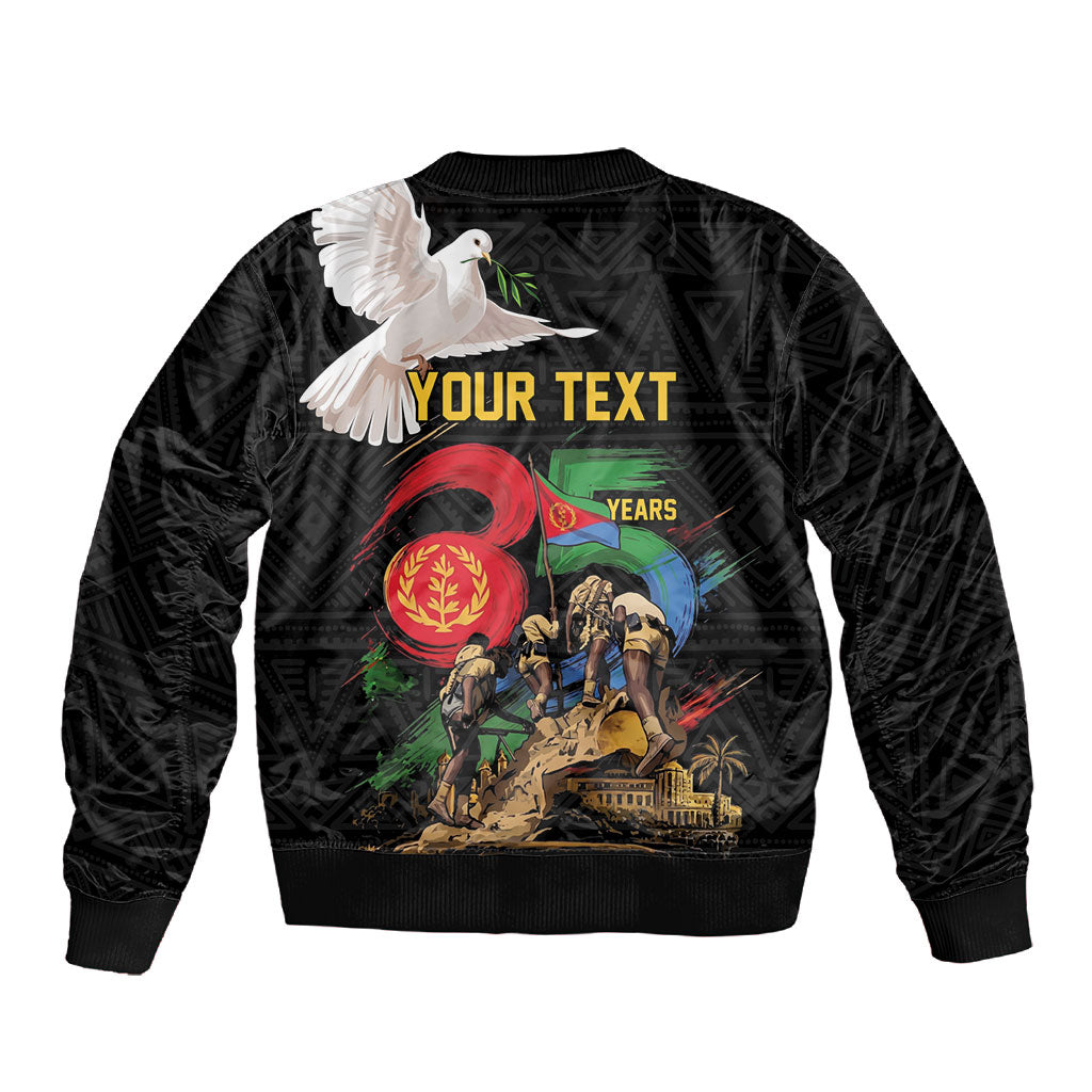 Personalized Eritrea Independence 35 Years Sleeve Zip Bomber Jacket Freedom Fighters Heritage