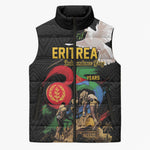 Personalized Eritrea Independence 35 Years Sleeveless Puffer Jacket Freedom Fighters Heritage