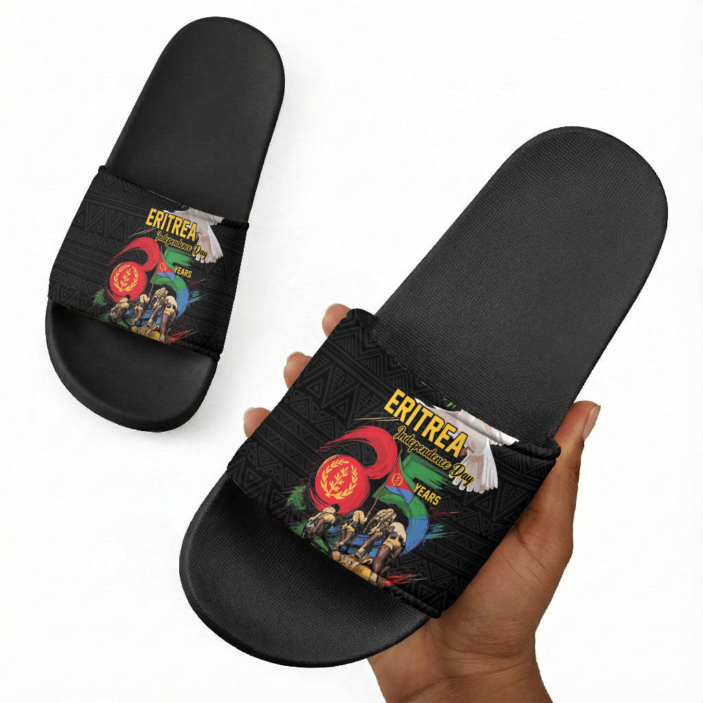 Eritrea Independence 35 Years Slide Sandals Freedom Fighters Heritage