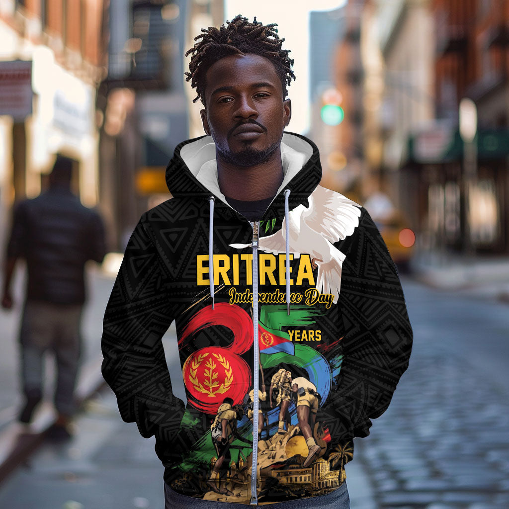 Personalized Eritrea Independence 35 Years Zip Hoodie Freedom Fighters Heritage