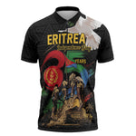 Personalized Eritrea Independence 35 Years Zipper Polo Shirt Freedom Fighters Heritage