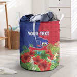 Personalized Afro-Haitians Tropical Laundry Basket Fleur-De-Lis Veves Motif - African Pride
