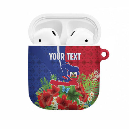 Personalized Afro-Haitians Tropical AirPods Case Fleur-De-Lis Veves Motif - African Pride