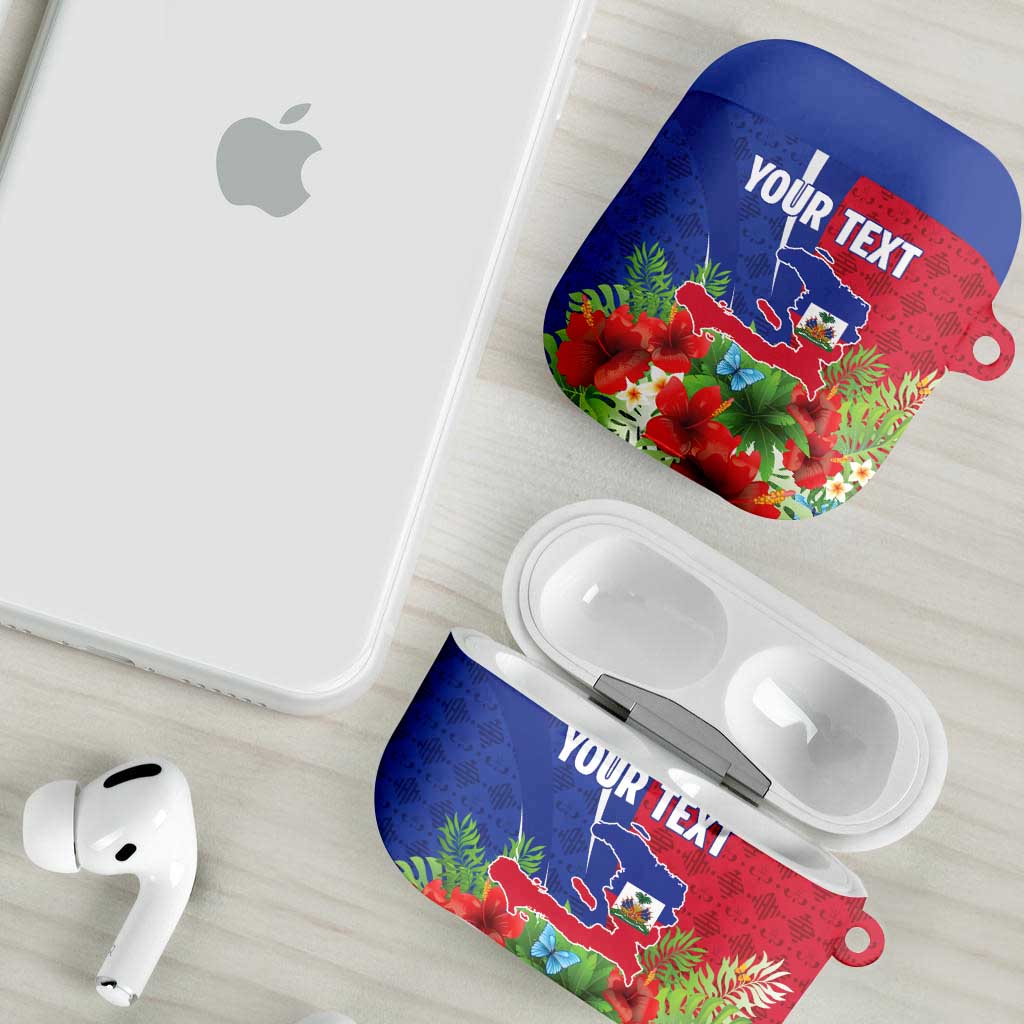 Personalized Afro-Haitians Tropical AirPods Case Fleur-De-Lis Veves Motif - African Pride