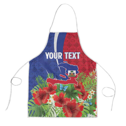 Personalized Afro-Haitians Tropical Apron Fleur-De-Lis Veves Motif - African Pride
