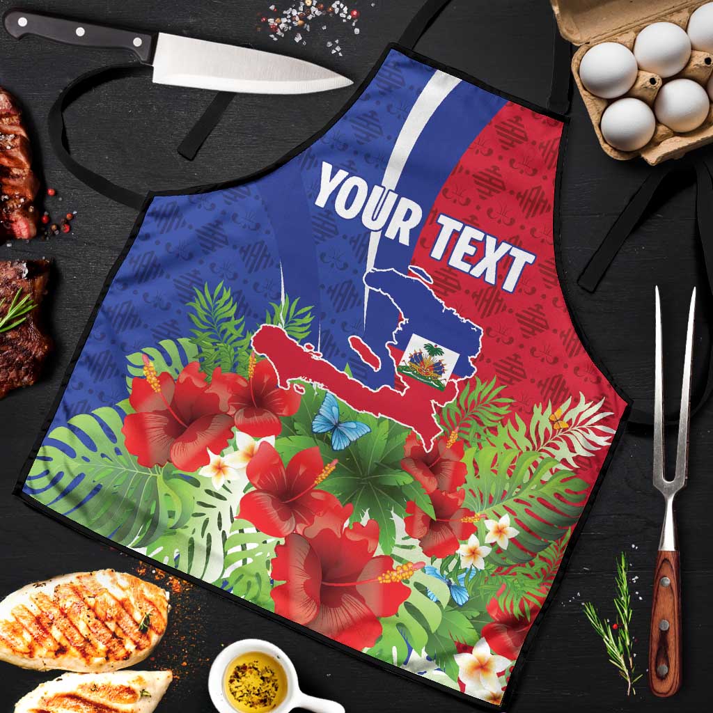 Personalized Afro-Haitians Tropical Apron Fleur-De-Lis Veves Motif - African Pride