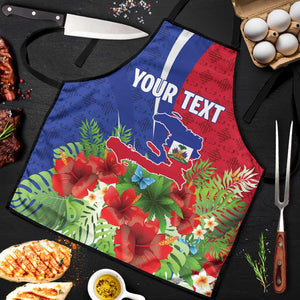 Personalized Afro-Haitians Tropical Apron Fleur-De-Lis Veves Motif - African Pride