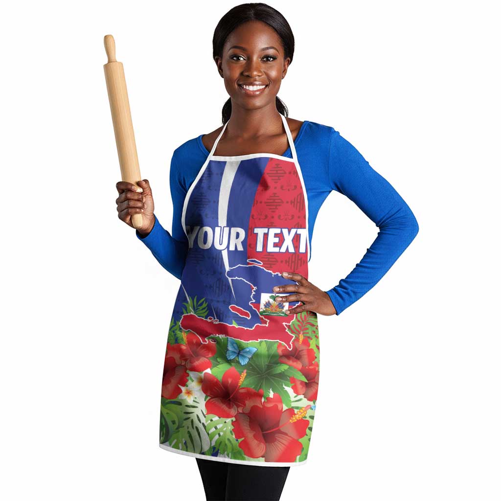 Personalized Afro-Haitians Tropical Apron Fleur-De-Lis Veves Motif - African Pride