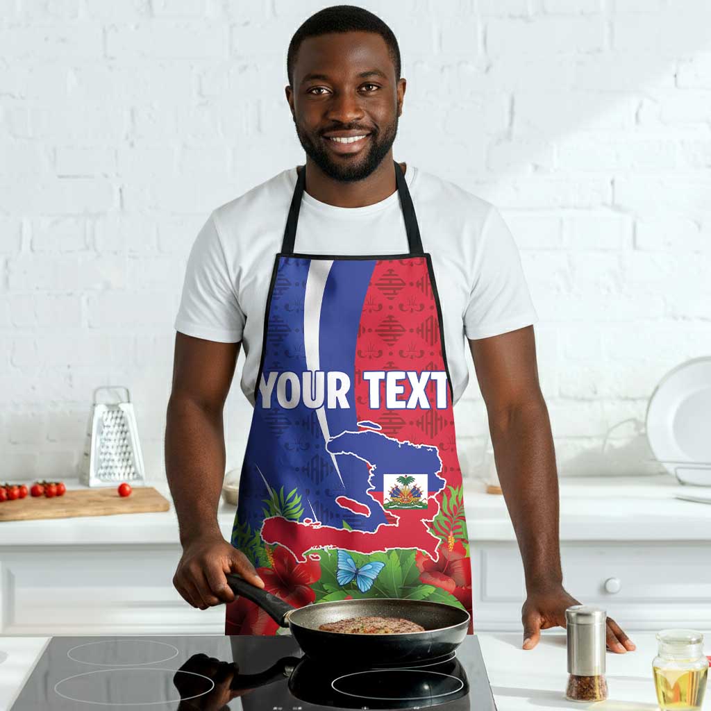 Personalized Afro-Haitians Tropical Apron Fleur-De-Lis Veves Motif - African Pride