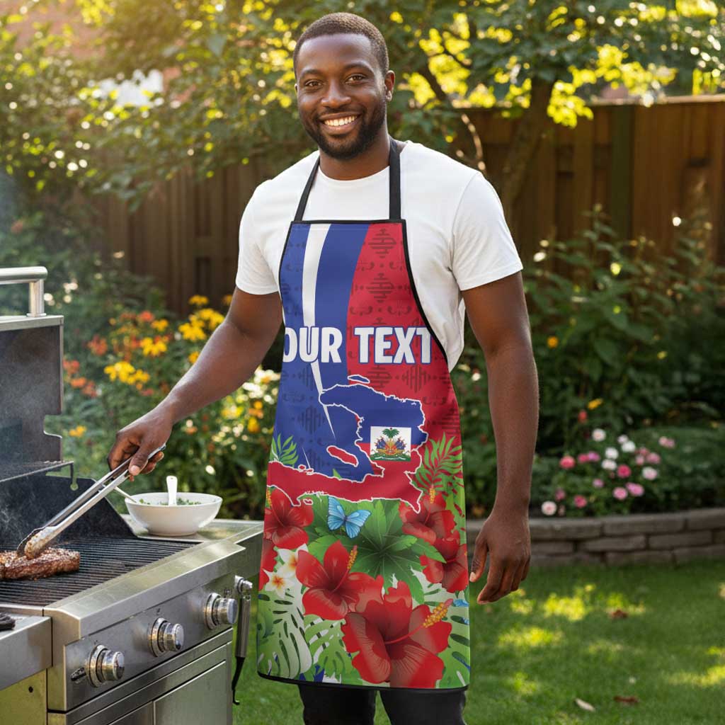 Personalized Afro-Haitians Tropical Apron Fleur-De-Lis Veves Motif - African Pride