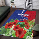 Personalized Afro-Haitians Tropical Area Rug Fleur-De-Lis Veves Motif - African Pride