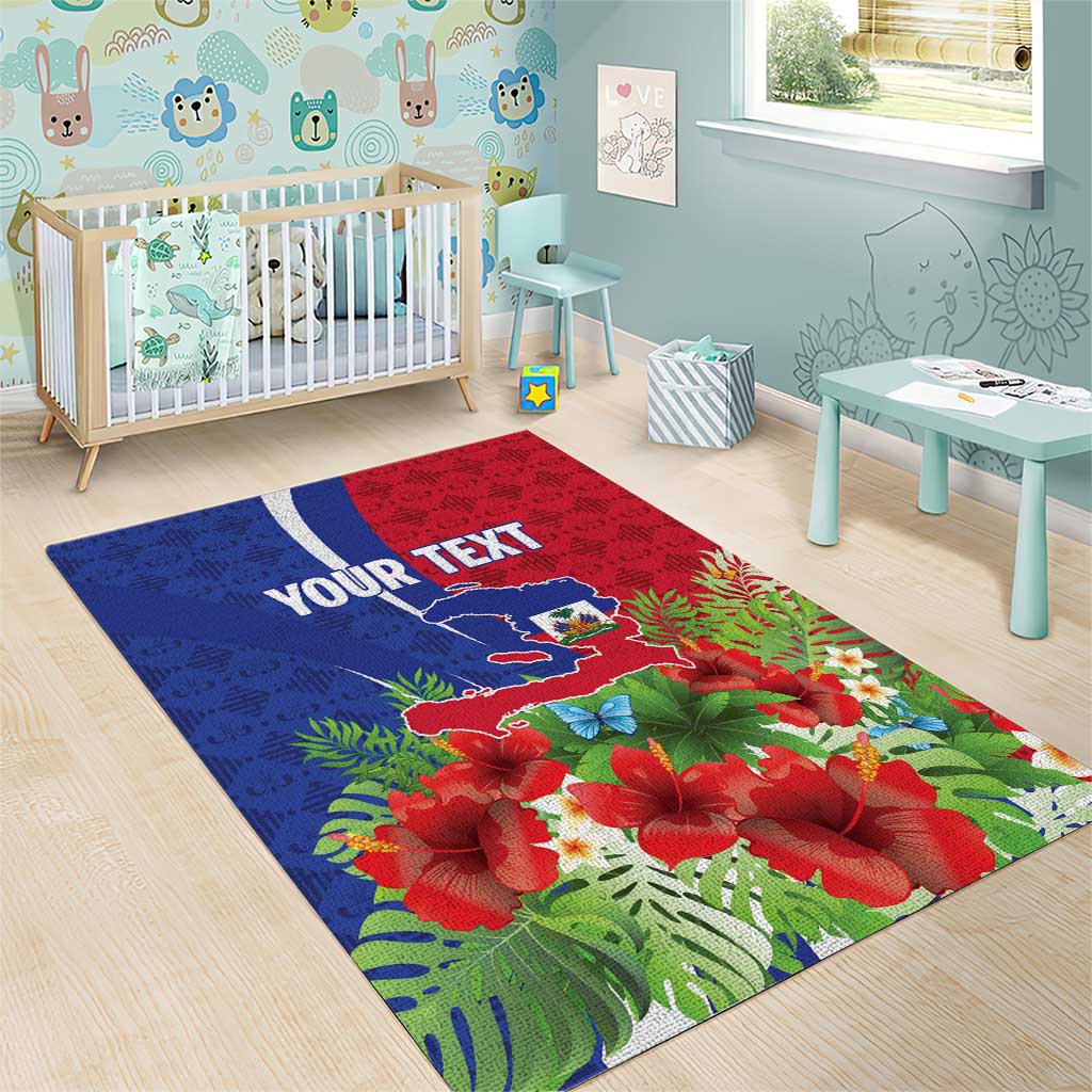Personalized Afro-Haitians Tropical Area Rug Fleur-De-Lis Veves Motif - African Pride