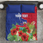 Personalized Afro-Haitians Tropical Bedding Set Fleur-De-Lis Veves Motif - African Pride