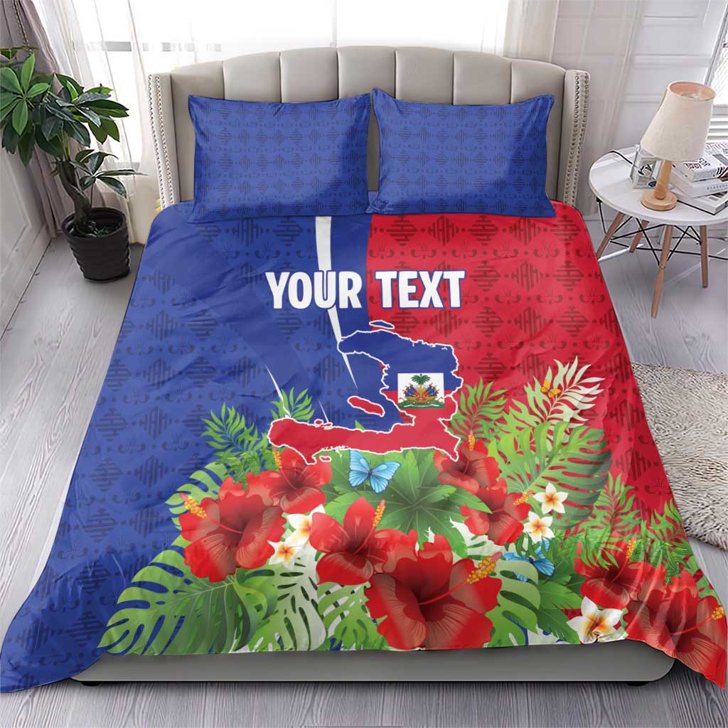 Personalized Afro-Haitians Tropical Bedding Set Fleur-De-Lis Veves Motif - African Pride