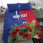 Personalized Afro-Haitians Tropical Bedding Set Fleur-De-Lis Veves Motif - African Pride