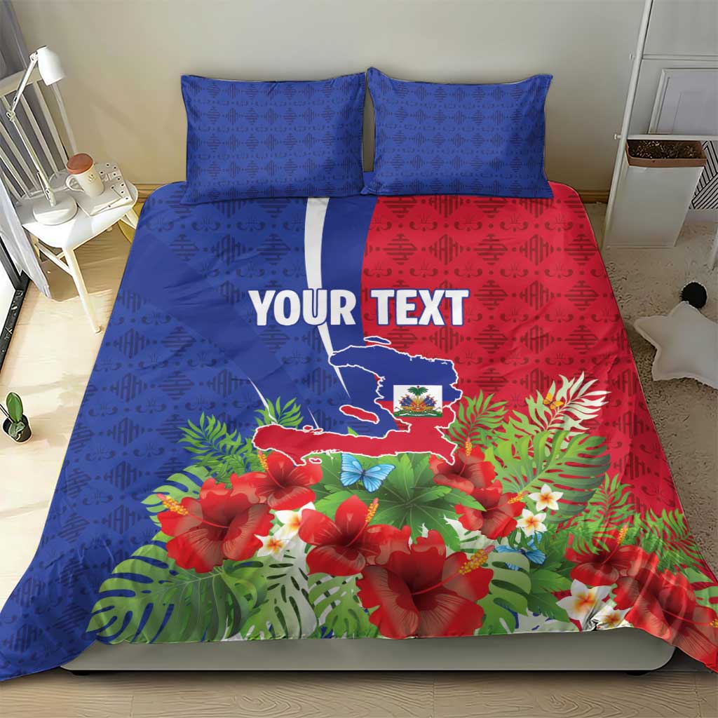 Personalized Afro-Haitians Tropical Bedding Set Fleur-De-Lis Veves Motif - African Pride