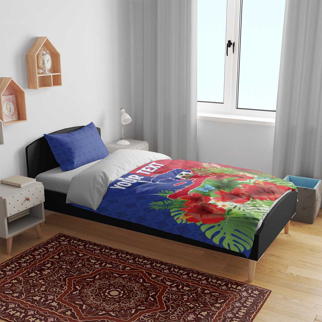 Personalized Afro-Haitians Tropical Bedding Set Fleur-De-Lis Veves Motif - African Pride