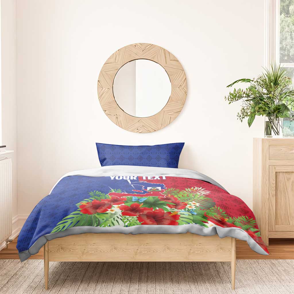Personalized Afro-Haitians Tropical Bedding Set Fleur-De-Lis Veves Motif - African Pride
