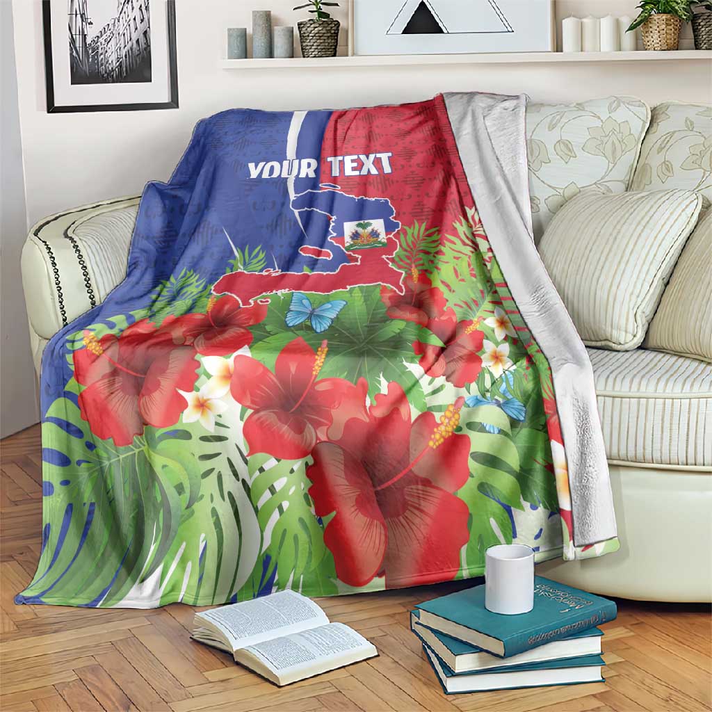 Personalized Afro-Haitians Tropical Blanket Fleur-De-Lis Veves Motif - African Pride