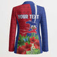 Personalized Afro-Haitians Tropical Blazer Fleur-De-Lis Veves Motif - African Pride