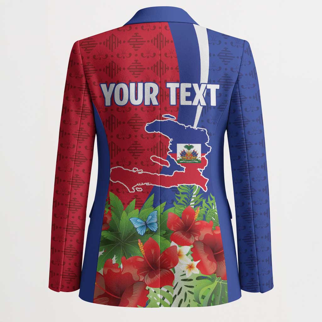 Personalized Afro-Haitians Tropical Blazer Fleur-De-Lis Veves Motif - African Pride