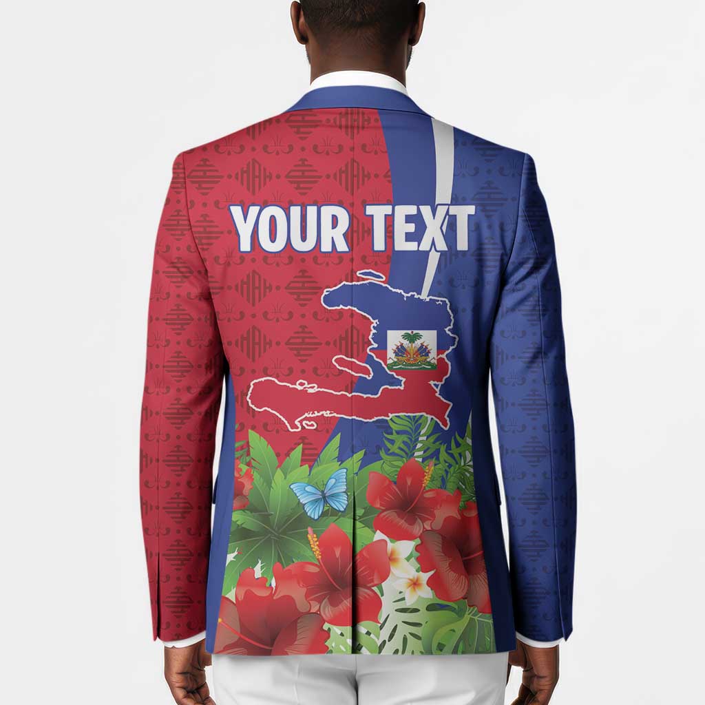 Personalized Afro-Haitians Tropical Blazer Fleur-De-Lis Veves Motif - African Pride