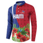 Personalized Afro-Haitians Tropical Button Sweatshirt Fleur-De-Lis Veves Motif