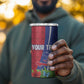 Personalized Afro-Haitians Tropical 4 in 1 Can Cooler Tumbler Fleur-De-Lis Veves Motif - African Pride
