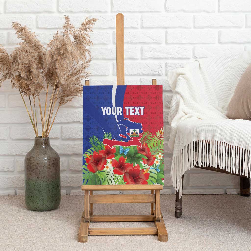 Personalized Afro-Haitians Tropical Canvas Wall Art Fleur-De-Lis Veves Motif - African Pride