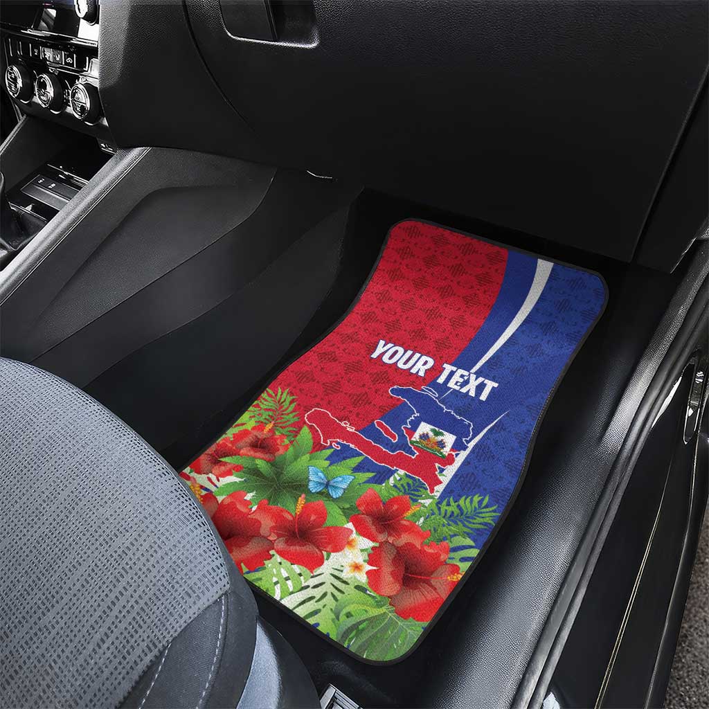 Personalized Afro-Haitians Tropical Car Mats Fleur-De-Lis Veves Motif - African Pride