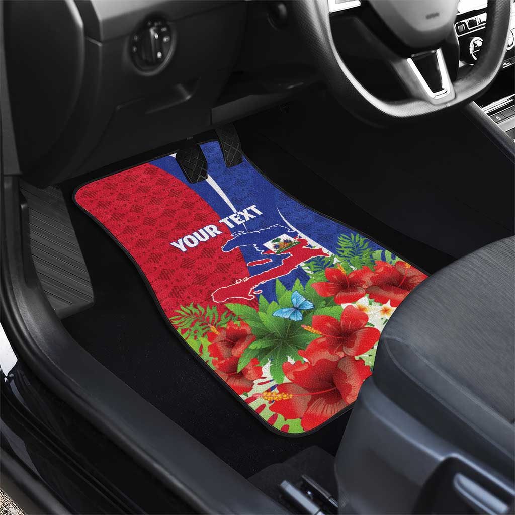 Personalized Afro-Haitians Tropical Car Mats Fleur-De-Lis Veves Motif - African Pride