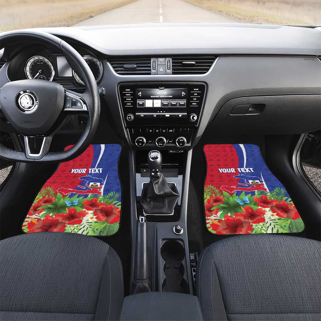 Personalized Afro-Haitians Tropical Car Mats Fleur-De-Lis Veves Motif - African Pride