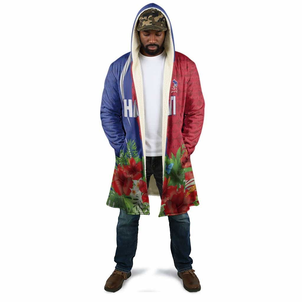 Personalized Afro-Haitians Tropical Cloak Fleur-De-Lis Veves Motif - African Pride