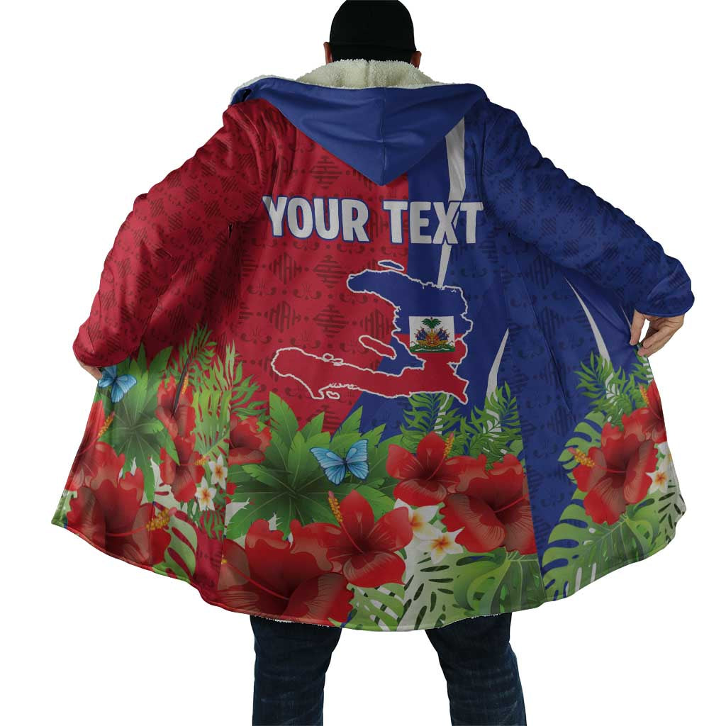 Personalized Afro-Haitians Tropical Cloak Fleur-De-Lis Veves Motif - African Pride