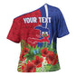 Personalized Afro-Haitians Tropical Cross Shoulder Shirt Fleur-De-Lis Veves Motif - African Pride