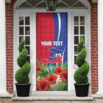 Personalized Afro-Haitians Tropical Door Cover Fleur-De-Lis Veves Motif - African Pride