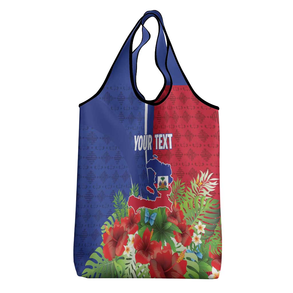 Personalized Afro-Haitians Tropical Grocery Bag Fleur-De-Lis Veves Motif - African Pride
