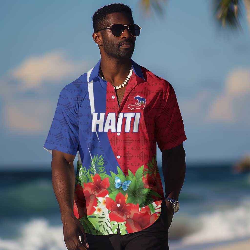 Personalized Afro-Haitians Tropical Hawaiian Shirt Fleur-De-Lis Veves Motif LT18