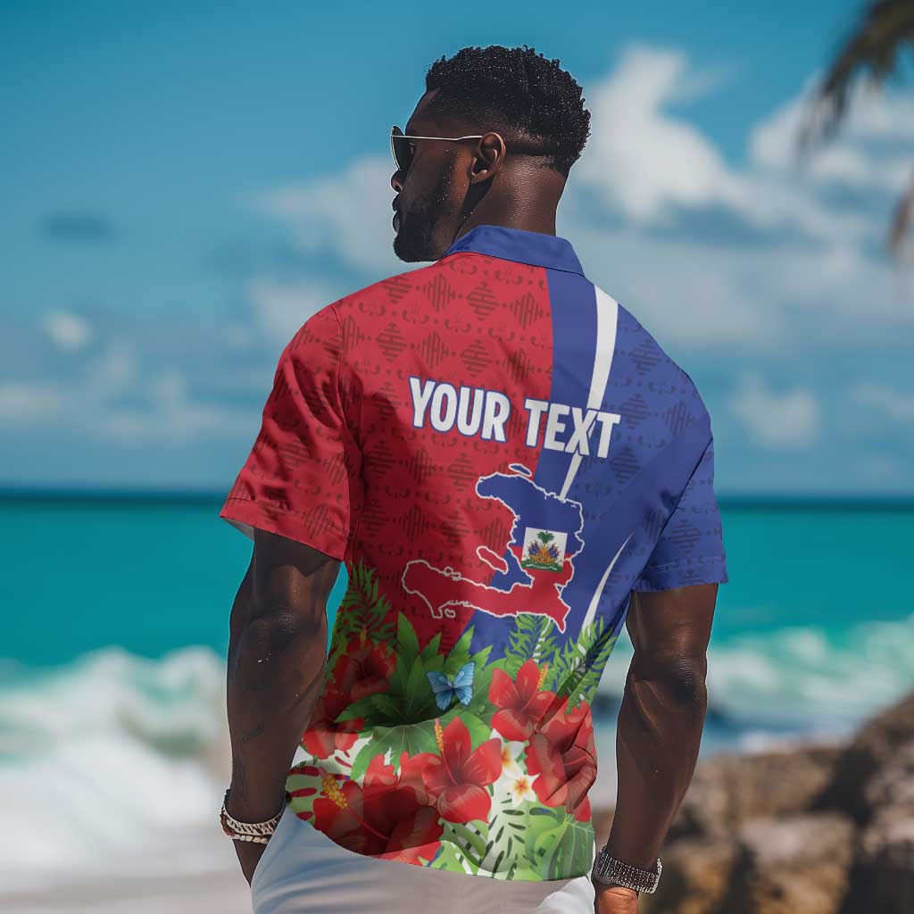 Personalized Afro-Haitians Tropical Hawaiian Shirt Fleur-De-Lis Veves Motif LT18