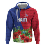 Personalized Afro-Haitians Tropical Hoodie Fleur-De-Lis Veves Motif - African Pride