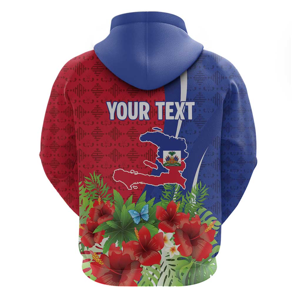 Personalized Afro-Haitians Tropical Hoodie Fleur-De-Lis Veves Motif - African Pride