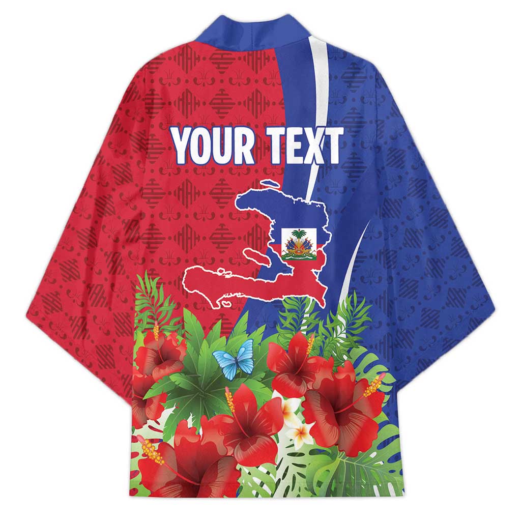 Personalized Afro-Haitians Tropical Kimono Fleur-De-Lis Veves Motif - African Pride