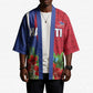 Personalized Afro-Haitians Tropical Kimono Fleur-De-Lis Veves Motif - African Pride