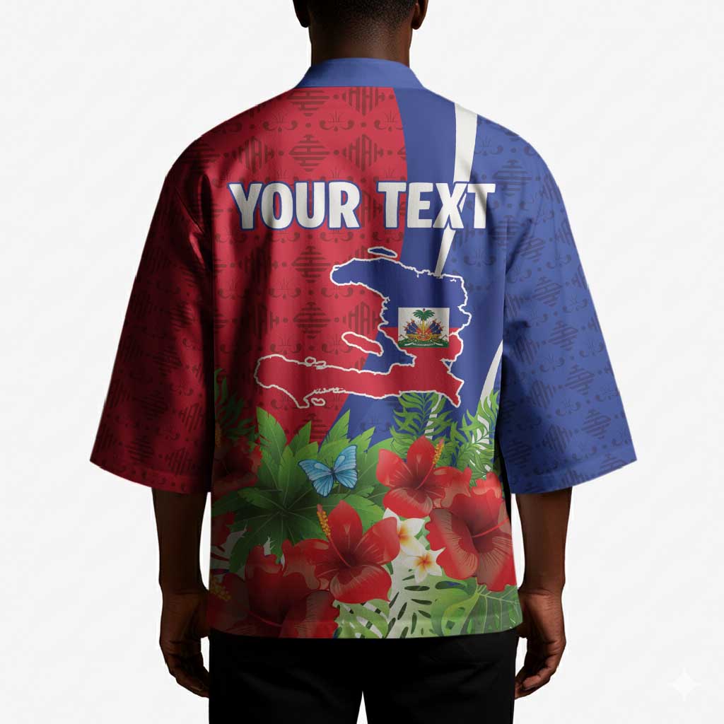 Personalized Afro-Haitians Tropical Kimono Fleur-De-Lis Veves Motif - African Pride