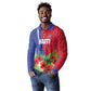 Personalized Afro-Haitians Tropical Long Sleeve Polo Shirt Fleur-De-Lis Veves Motif - African Pride