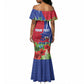 Personalized Afro-Haitians Tropical Mermaid Dress Fleur-De-Lis Veves Motif LT18