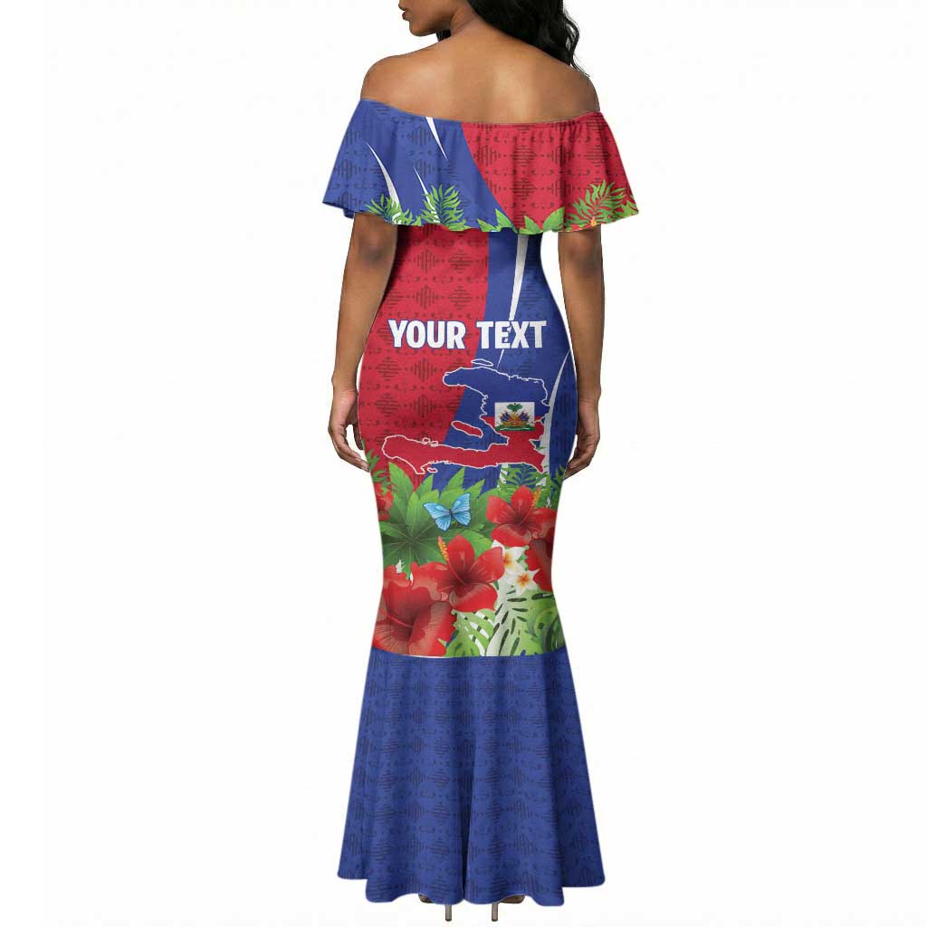Personalized Afro-Haitians Tropical Mermaid Dress Fleur-De-Lis Veves Motif LT18