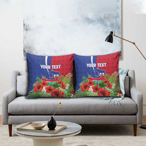 Personalized Afro-Haitians Tropical Pillow Cover Fleur-De-Lis Veves Motif - African Pride