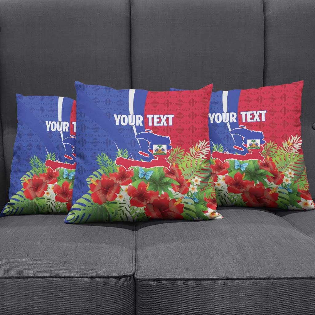 Personalized Afro-Haitians Tropical Pillow Cover Fleur-De-Lis Veves Motif - African Pride