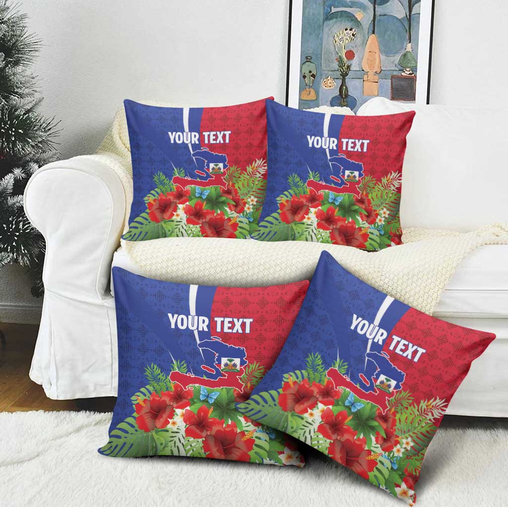 Personalized Afro-Haitians Tropical Pillow Cover Fleur-De-Lis Veves Motif - African Pride